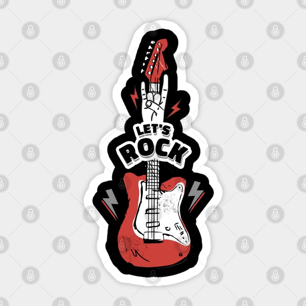 Let's Rock Sticker by KUH-WAI-EE